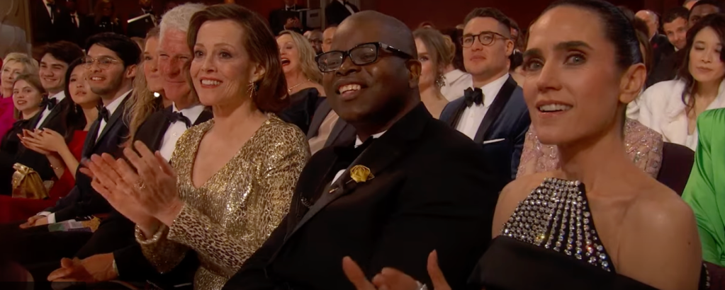 Happily surprised crowd at 95th annual Oscars